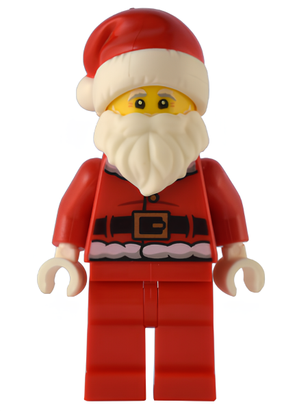 Минифигурка LEGO Santa - Fur Lined Jacket with 2 Wrinkles on Back, Red Legs hol284 U